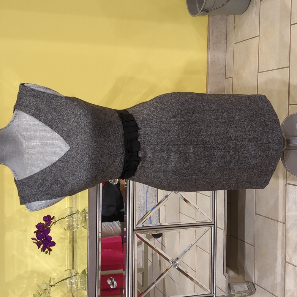 Banana Republic Tweed Dress w/blk waisted ribbon